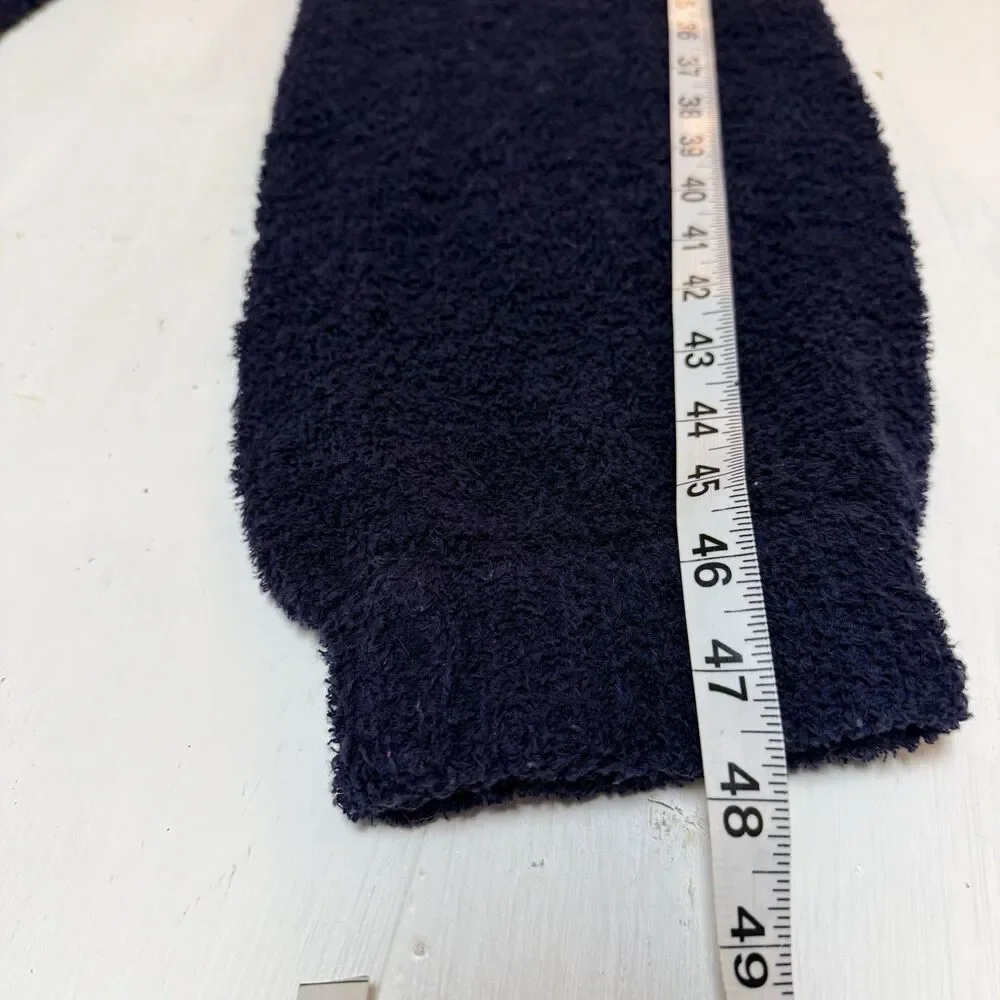 Free People Beach Claire One Piece Jumpsuit Navy Blue Terry Cloth Towel Size XS
